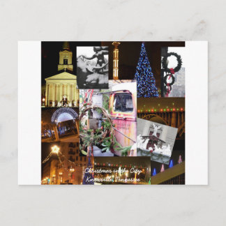 Postal De Festividades Natal no cartão Knoxville da cidade, Tenness