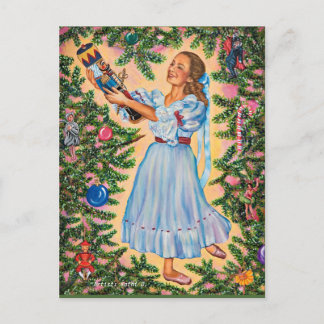 Postal De Festividades O cartão do feriado do Nutcracker pelo artista