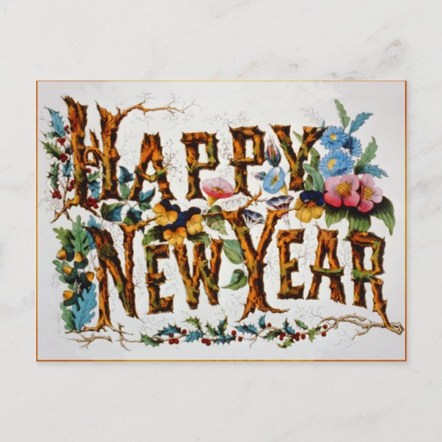 Postal De Festividades O feliz ano novo! - Cartão (Frente)