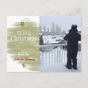 Postal De Festividades Ouro Stars Holiday Cartão com fotos