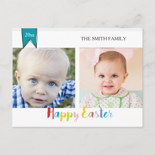 Postal De Festividades Páscoa 2 cartão da foto (Frente)