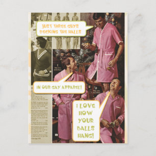 Postal De Festividades Plataforma o cartão engraçado do Xmas do gay dos