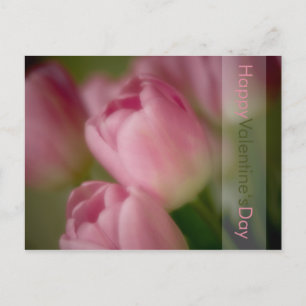 Postal De Festividades Tulipas cor-de-rosa • Cartão do dia dos namorad