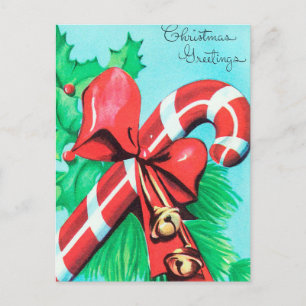 Postal De Festividades Vintage retro cartão canavial