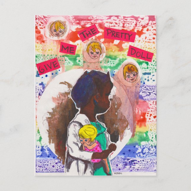 Postal Dê-me o Cartão Bonito Doll (Frente)