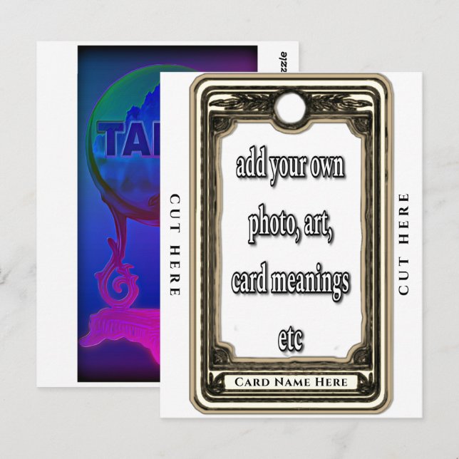 Postal Desenhe Seu Próprio Cartão de Tarot (Frente/Verso)