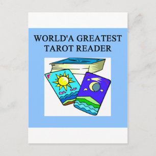 Postal design de leitura do leitor de cartão tarot
