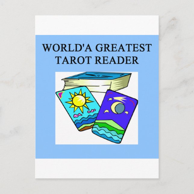 Postal design de leitura do leitor de cartão tarot (Frente)