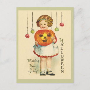 Postal Design de Vintage-Antique Halloween - Cartão post