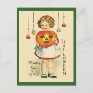 Postal Design de Vintage-Antique Halloween - Cartão posta