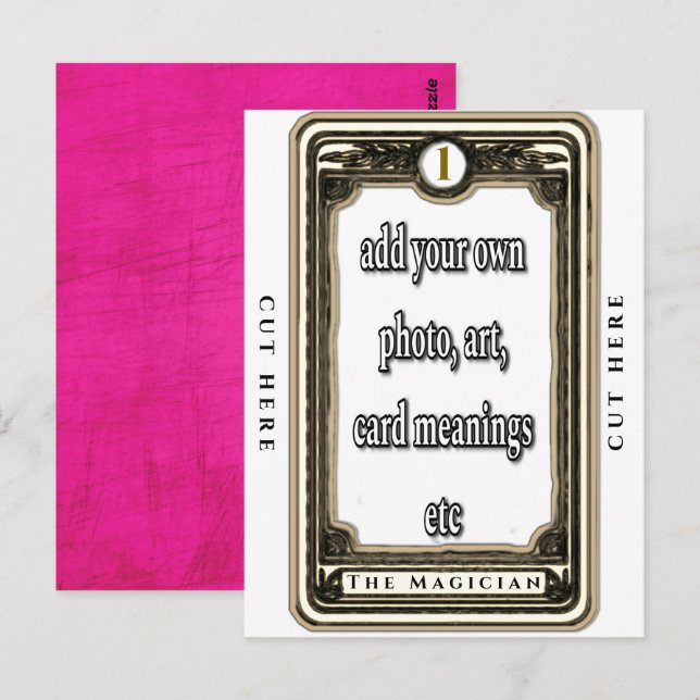Postal Design, O Cartão De Tarô Mágico (Frente/Verso)