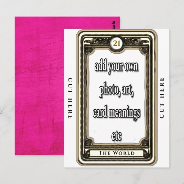 Postal Design, O Cartão Mundial De Tarot (Frente/Verso)