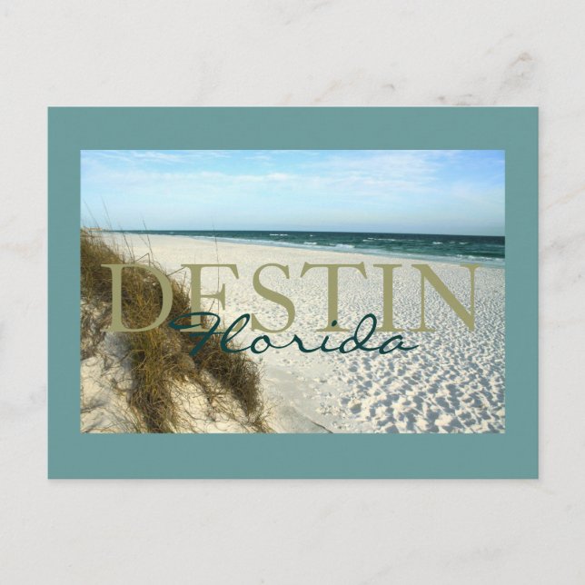Postal Destin, a praia da Flórida combinou com o cartão p (Frente)