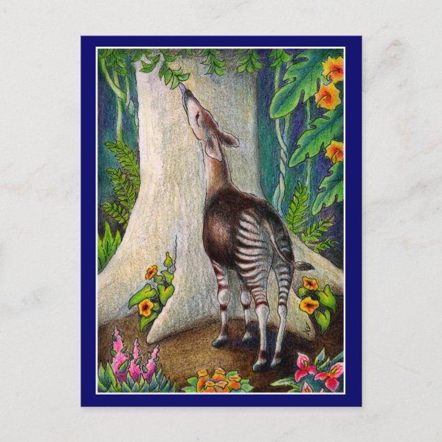 Postal Dia da Terra Okapi — Cartão de posto da Floresta T (Frente)