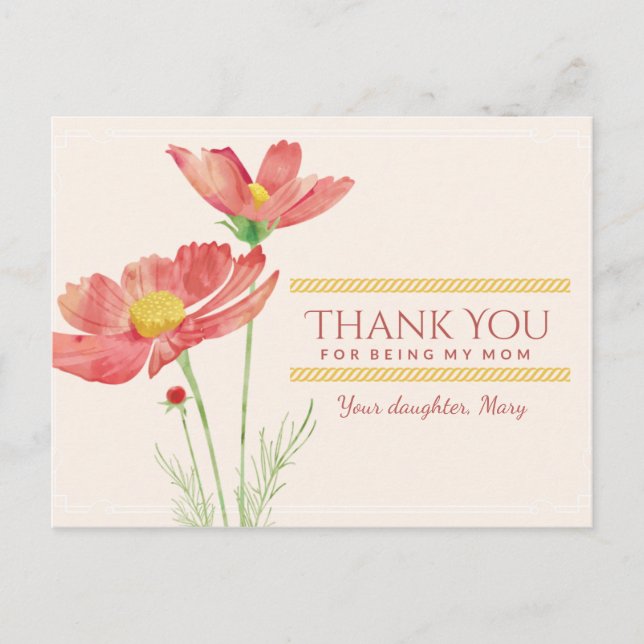 Postal Dia de as mães FELIZ EU TE AMO MAGNET DE CARTÃO MÃ (Frente)