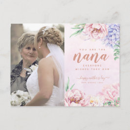 Postal Dia de as mães Floral De Aquarela Para Cartão Post