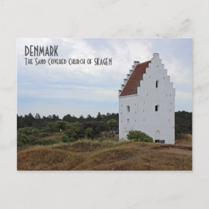 Postal Dinamarca, Skagen Igreja Coberta por Areia Cartão 