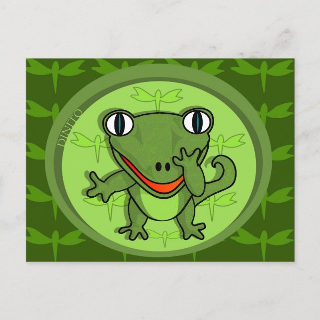 Postal Dinito, o dinossauro super deformado! Cartão Posta (Frente)