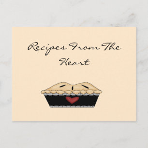 Postal Do Cartão De Receita Da Pizza Do Coração
