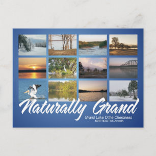 Postal Do lago de Oklahoma cartão 16rev grande