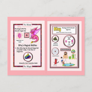 Postal Dragão de Mesa Periódico - Cartão Bismuto