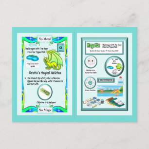 Postal Dragão de Mesa Periódico - Cartão Cloro