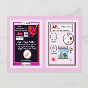 Postal Dragão Periódico de Mesa - Cartão Neon