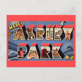 Postal e Asbury Park NJ Cartão de Saudação