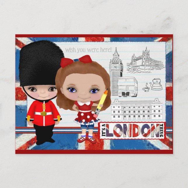 Postal É um cartão da coisa de Londres (Frente)