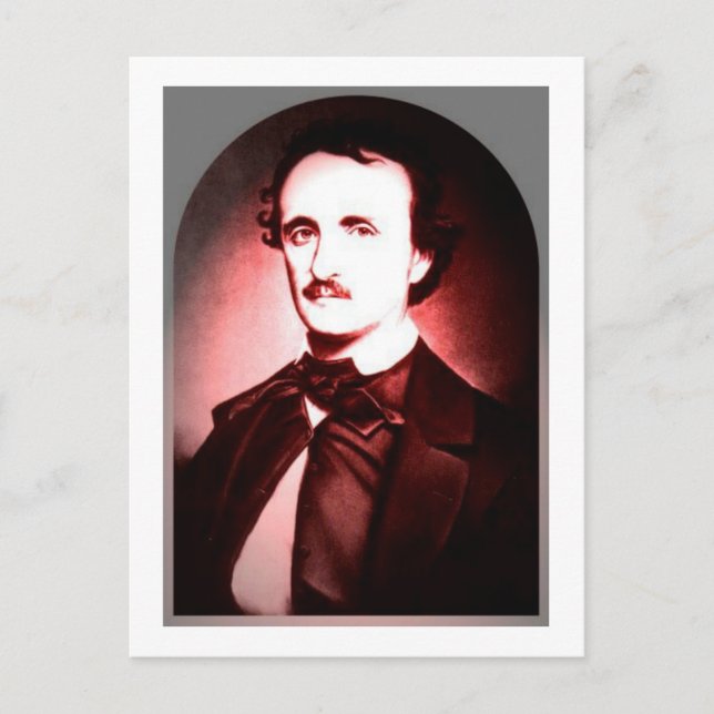 Postal Edgar Allan Poe - Cartão de posto um (Frente)