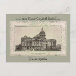 Postal Edifício do Capitólio Estadual de Indiana Cartão P