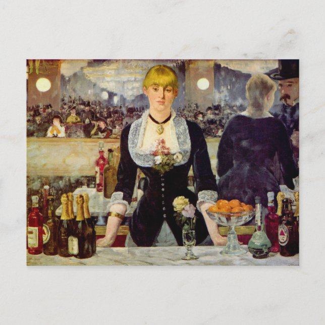 Postal Edouard Manet - Um Bar no Cartão Folies-Bergere (Frente)