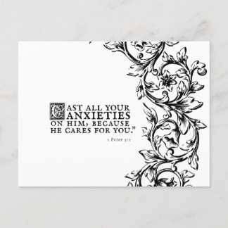 Postal Ele Cuida De Você, Cartão De Bíblia