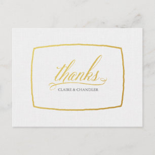 Postal Elegante Cartão de Agradecimento de Casamento em S