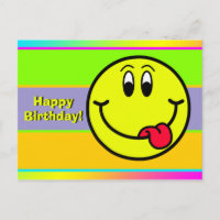 Emoji de Rosto Sorridente Bobo Cartão de Aniversár