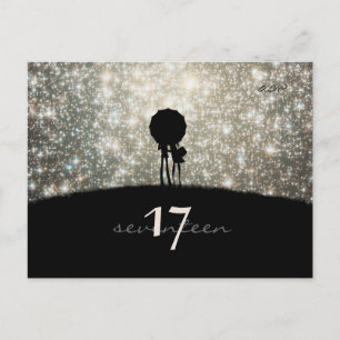 Postal Escrito nas Estrelas - Cartão de Número de Tabel