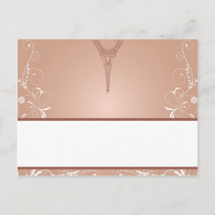 Postal Espiral Floral com Cartão de Lugar Escrevível em P