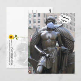 Postal Estátua da juventude, Pensando em você - V cartão 