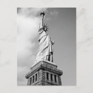 Postal Estátua da liberdade preta & branca, cartão de New