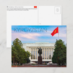 Postal Estátua de Lenin, Bishkek, Quirguistão Cartão Post