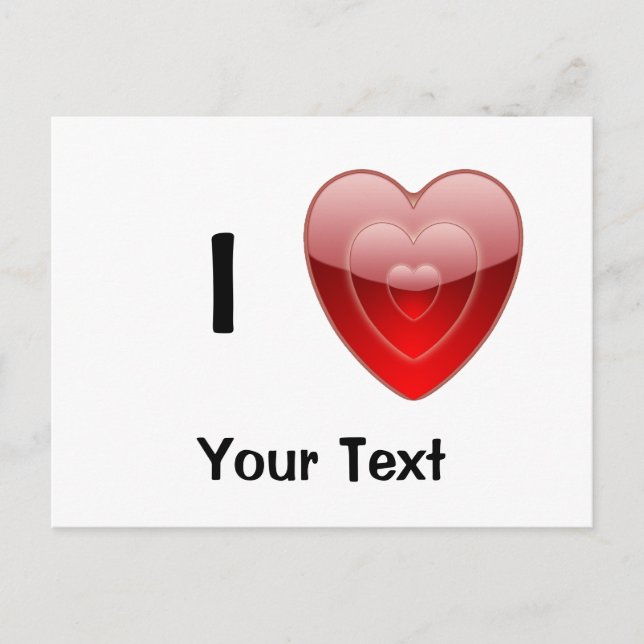 Postal Eu adoro cartão de Posto Design (Frente)