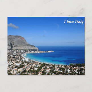 Postal Eu amo o cartão de Italia