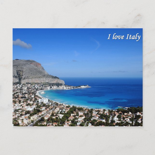 Postal Eu amo o cartão de Italia (Frente)
