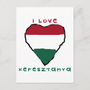 Postal Eu amo o cartão de Keresztanya