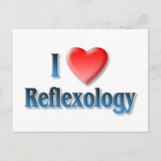 Postal Eu amo o cartão do Reflexology