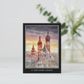 Postal EVE Painted Krakow, Cartão de Cidade Polônia