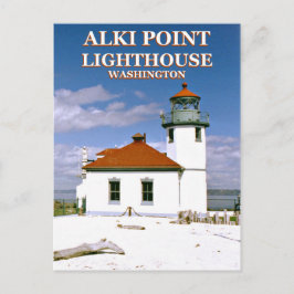 Postal Farol de Alki Point, Seattle Washington Cartão Pos