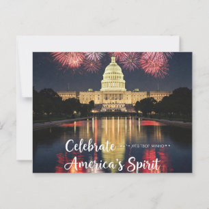 Postal Feliz 4 de julho Patas pela Liberdade Cartão Posta