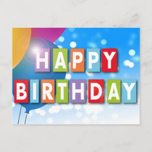 Postal Feliz Aniversário - Cartão de Saudação 1