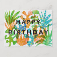Feliz Aniversário Cartão de Saudação em Efeito de